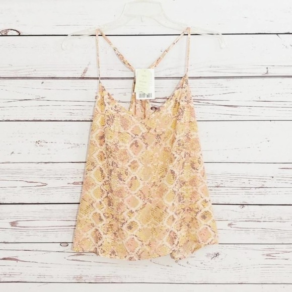 Eloise Anthro 100% silk racerback cami nwt - Picture 4 of 7